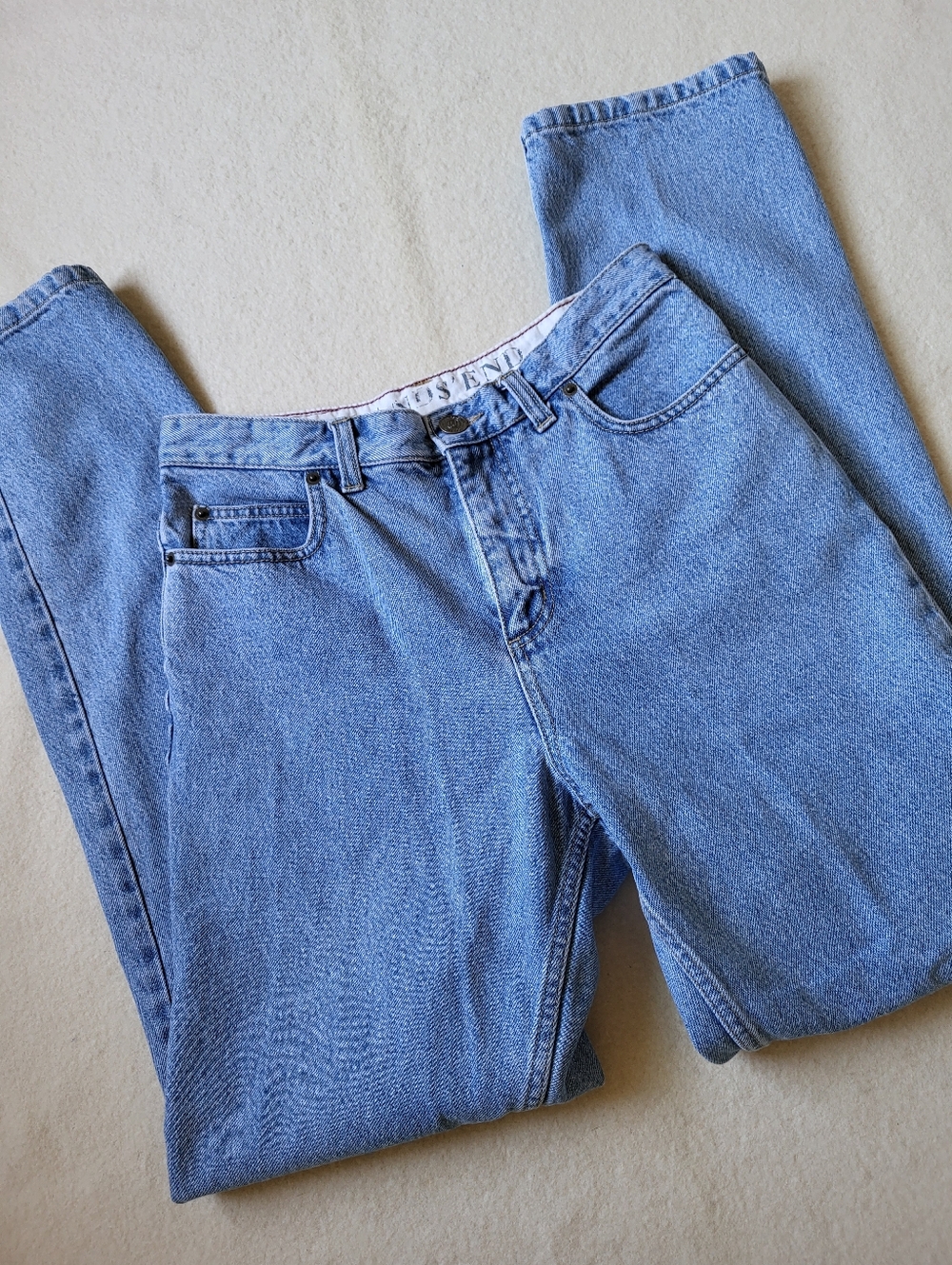 Lands End Blue Jeans, Women's Size 4, 28" waist, 31 " inseam, Cotton Denim
